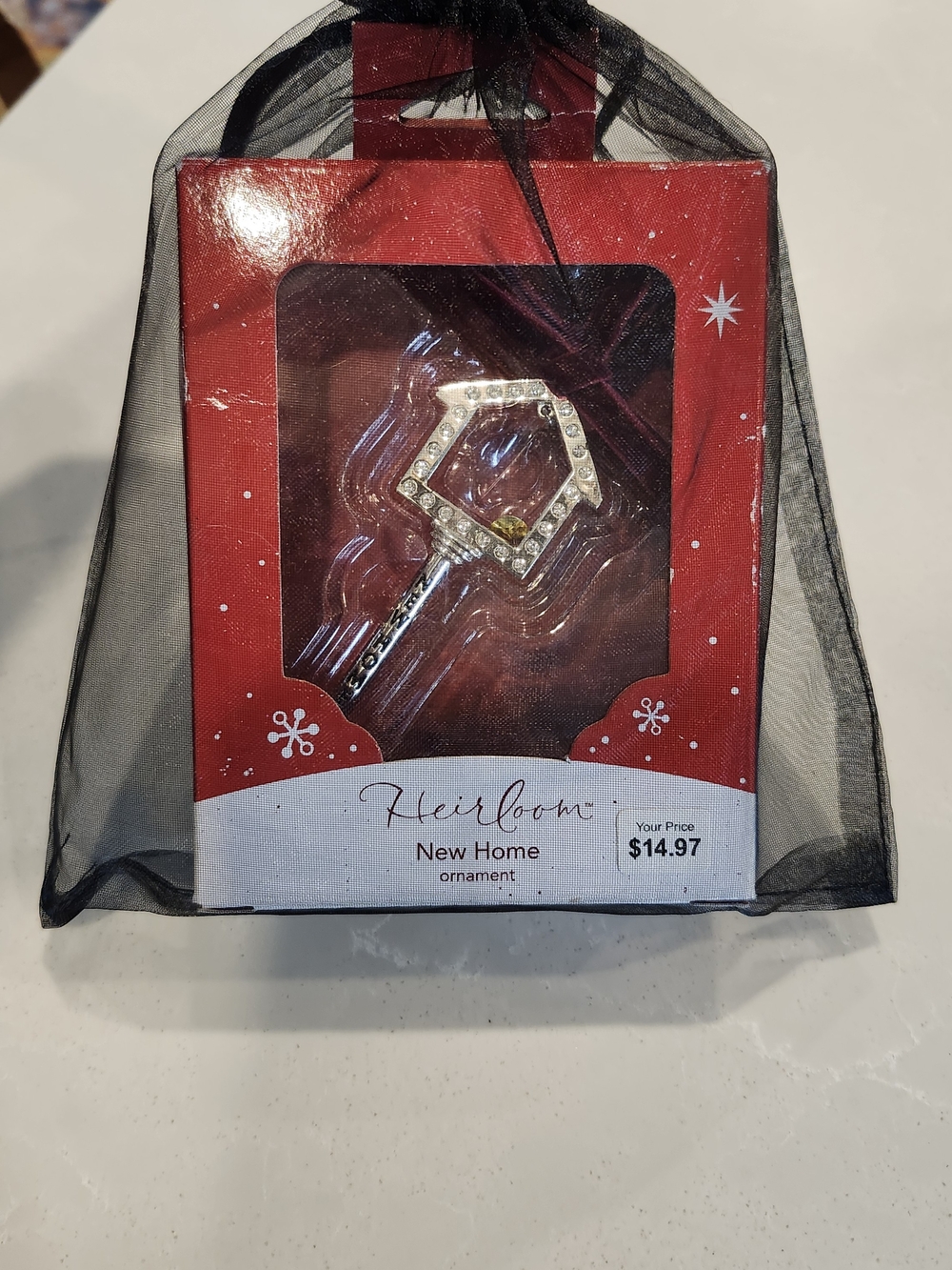New Home Ornament 2014- Silver Key Design